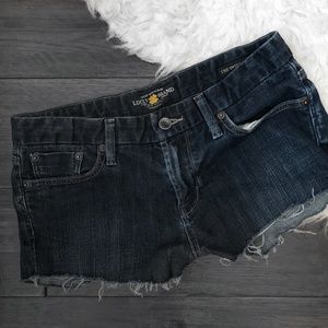 Lucky Brand Cheeky Cutoff Dark Wash Denim Shorts